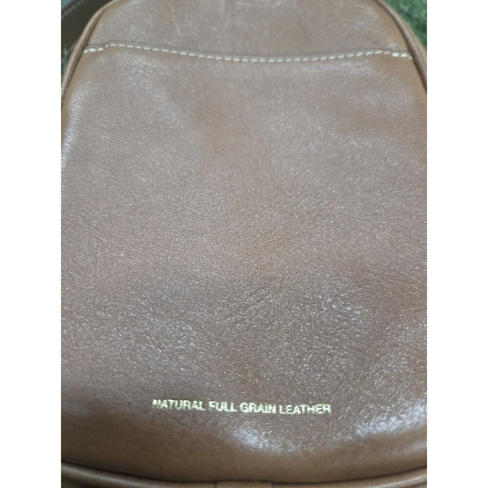 Coach Men Hitch Crossbody Bag Saddle Brown Natural Full Grain Leather CW461